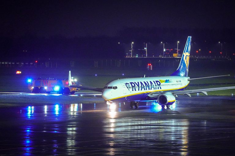 Het bewuste toestel van Ryanair (foto: SQ Vision Mediaprodukties).