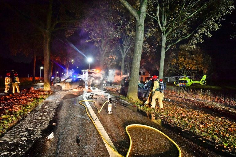 De botsing vond plaats op de Heikantstraat in Waalre (foto: Rico Vogels/SQ Vision).