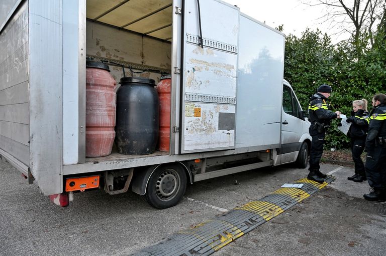 De bakwagen zat goed vol (foto: Toby de Kort/SQ Vision).