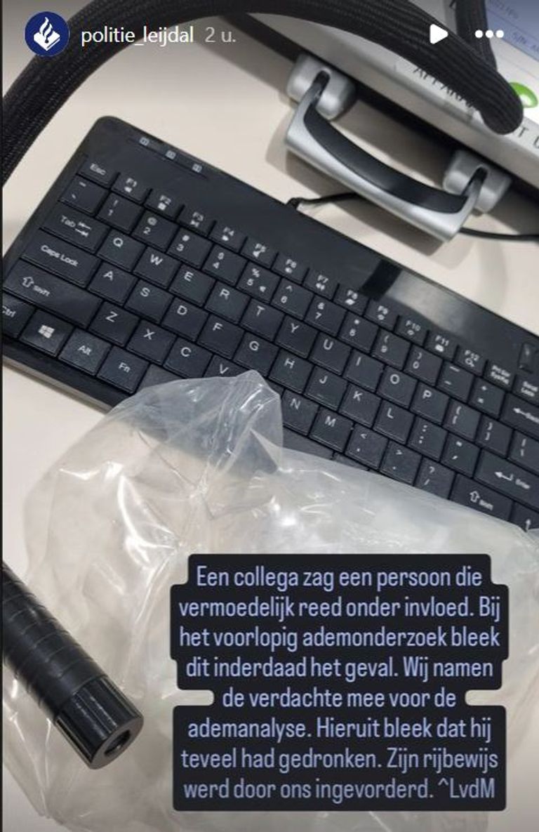 Foto: Instagram politie Leijdal