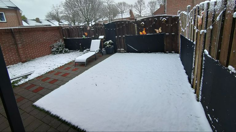 "Niet de sneeuw die verwacht werd in Schijndel." (foto: Stephanie Scheutjens).