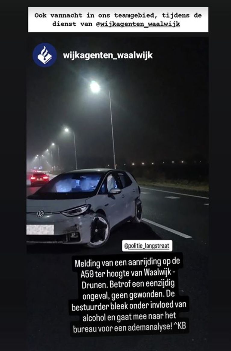 Foto: Instagram wijkagenten Waalwijk