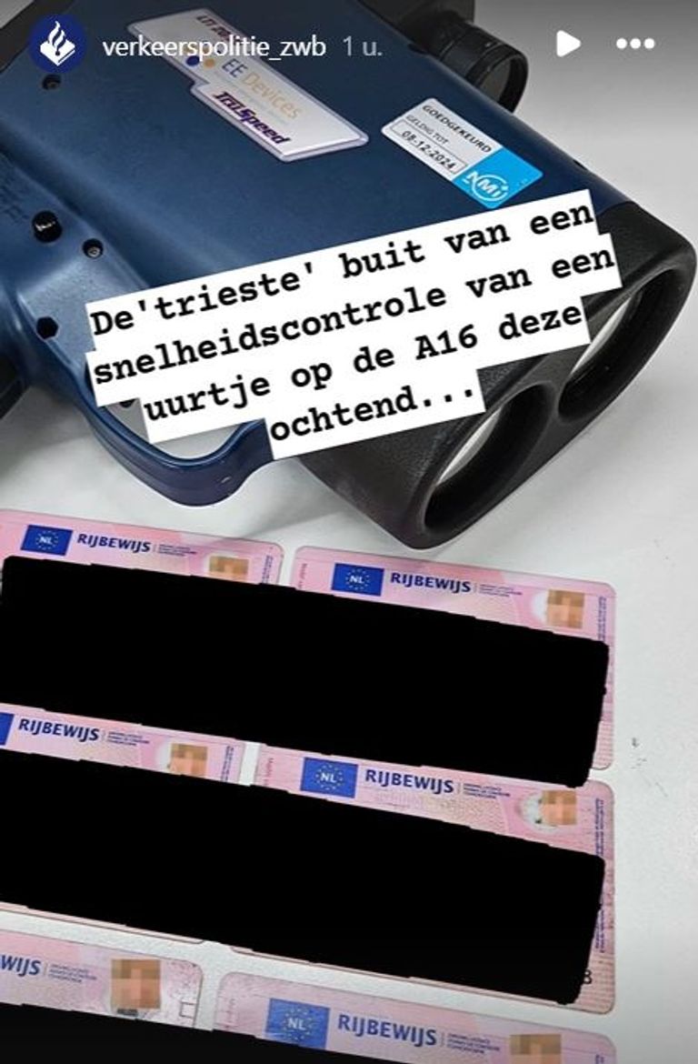 Foto: Instagram verkeerspolitie Zeeland-West-Brabant