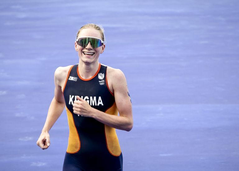 Maya Kingma was vorige week sterk op de individuele triatlon (foto: ANP 2024/Robin van Lonkhuijsen).