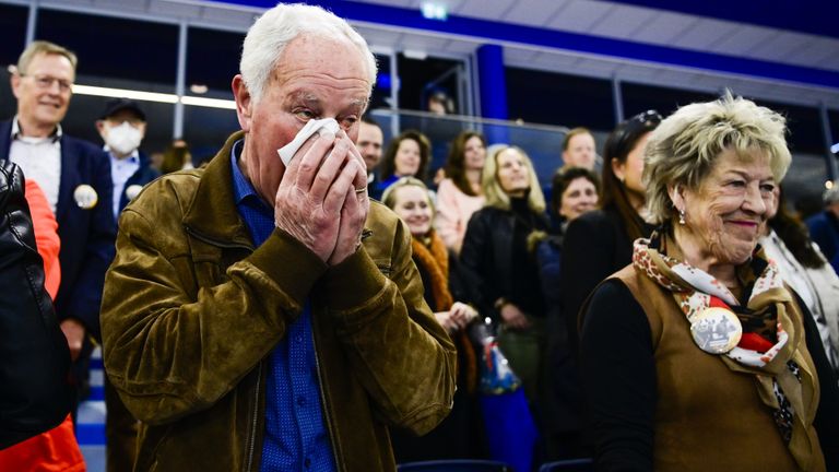 De ouders van Wüst op de tribune (foto: ANP/Olaf Kraak)