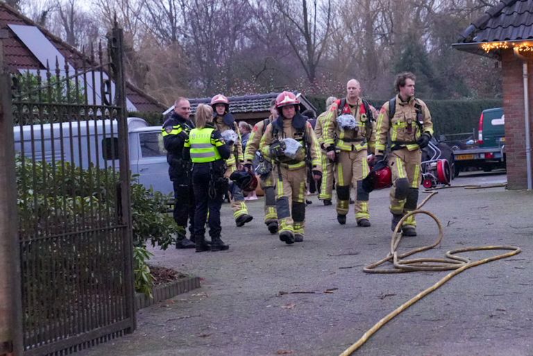 Ook de politie kwam poolshoogte nemen (foto: Harrie Grijseels/SQ Vision).