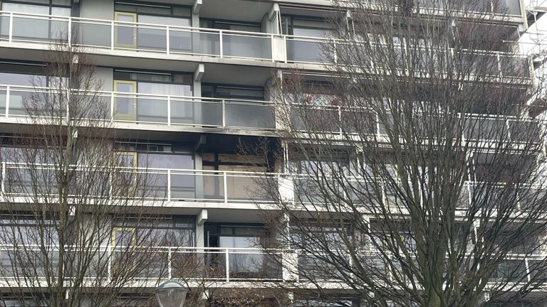 Schade aan flat na brand