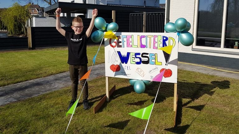 Wessel uit Mill viert vandaag zijn tiende verjaardag (foto: Marjolein van Beek).