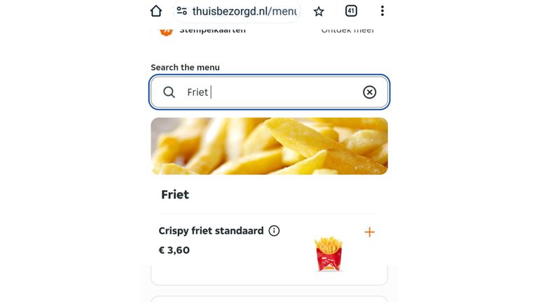 Nu ook 'friet' bij Thuisbezorgd