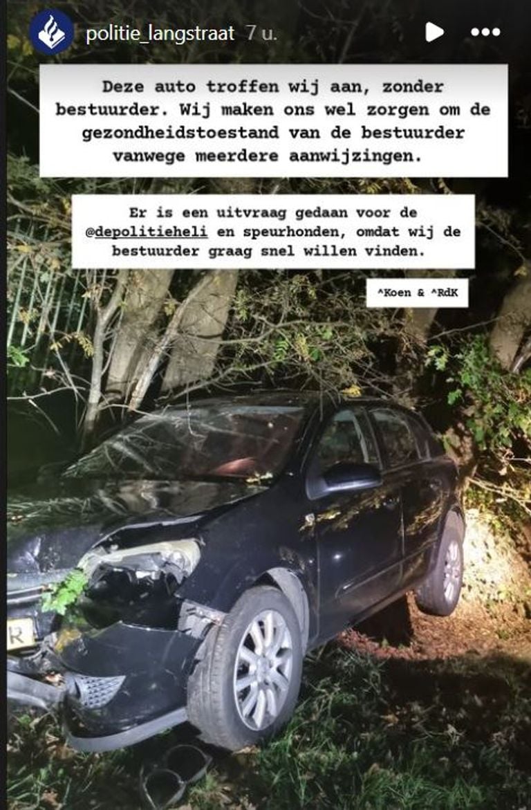 Foto: Instagram politie Langstraat