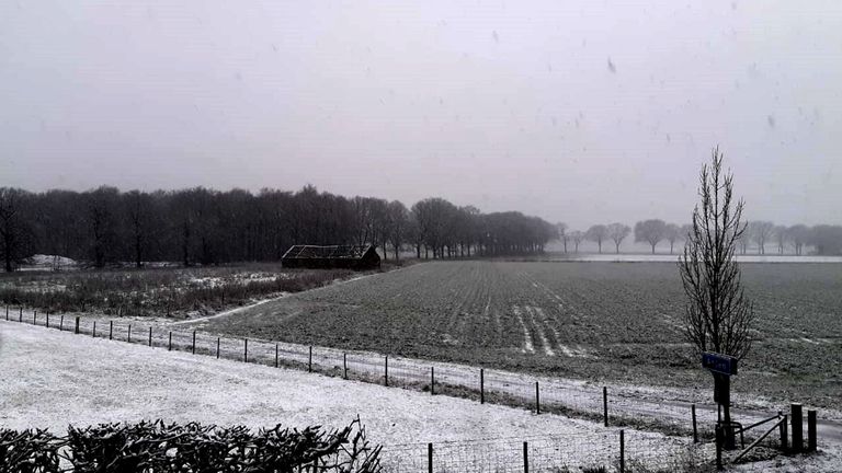 Het wordt wit in Asten. (Foto: vrouw van Frits)