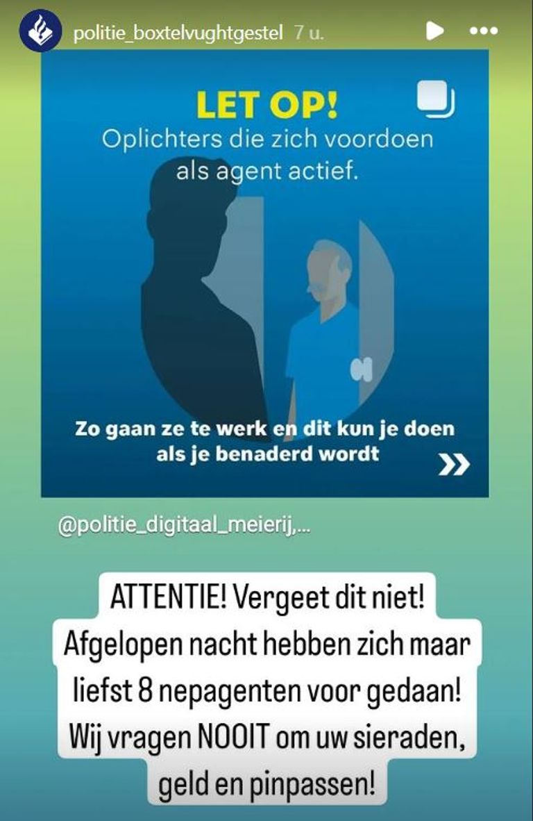 Foto: Instagram politie Boxtel-Vught-Gestel