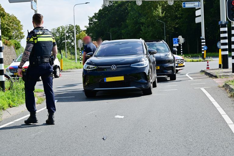 De auto die bij het ongeluk betrokken was (foto: Perry Roovers/SQ Vision).