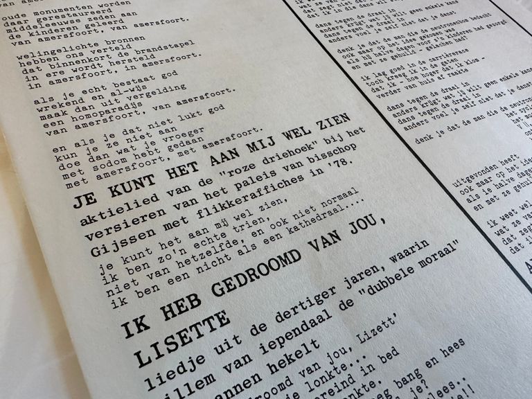 De songtekst van de protestplaat (foto: Floortje Steigenga)