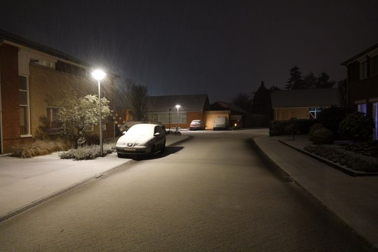 Brabant verandert van groen naar wit, ook in Budel. Foto: Ben Saanen.