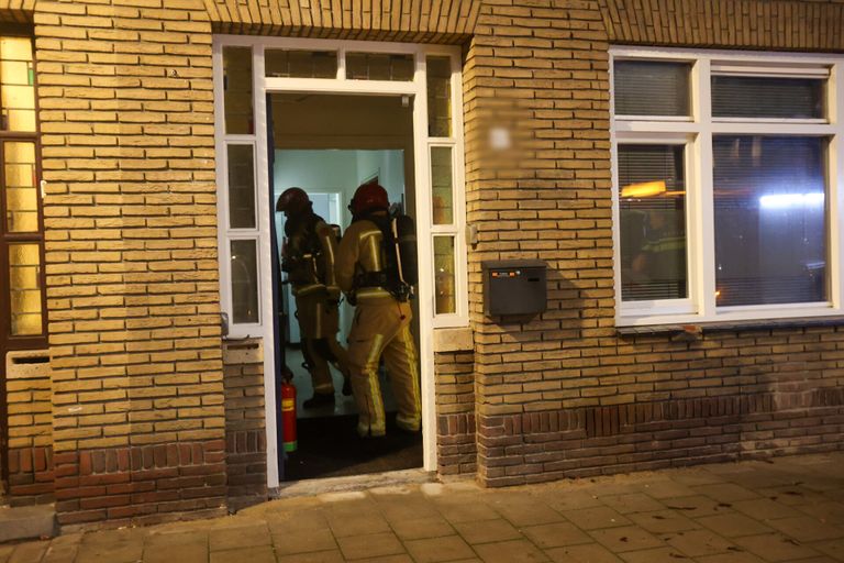 Brand in meterkast (foto: Arno van der Linden/SQ Vision).