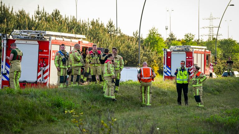 De brandweer rukte met veel wagens uit (Foto: SQ Vision)