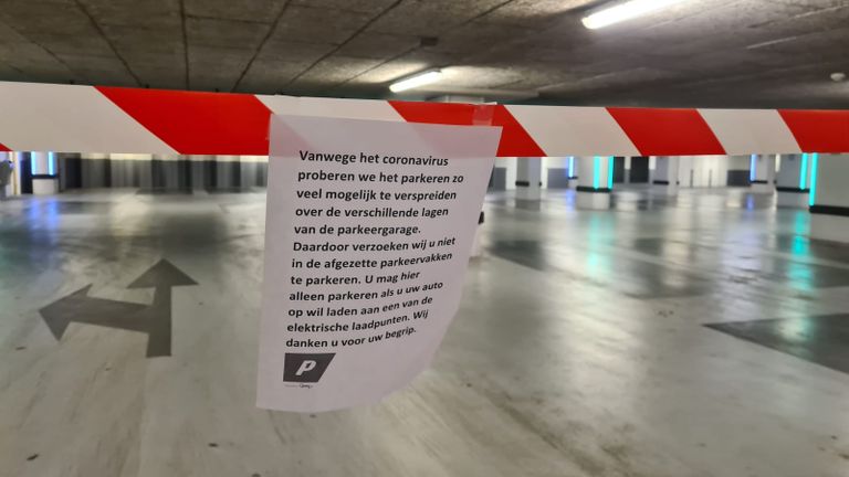 Parkeergarage afgesloten