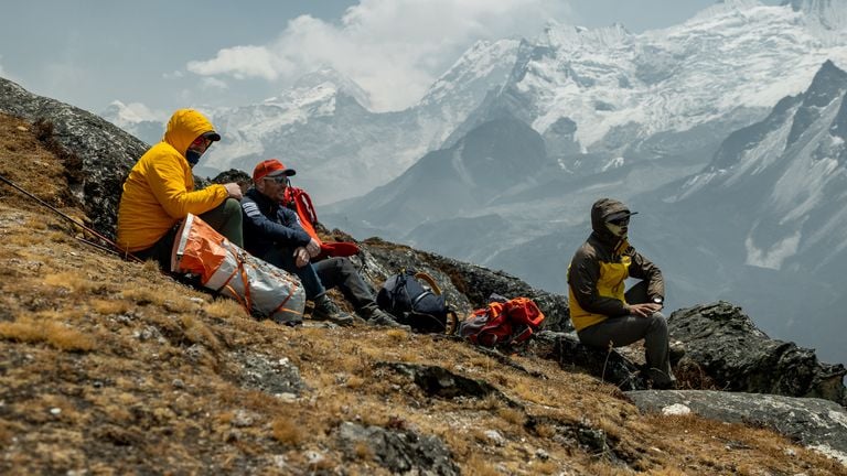 Een pauze op de Mount Everest (eigen foto).