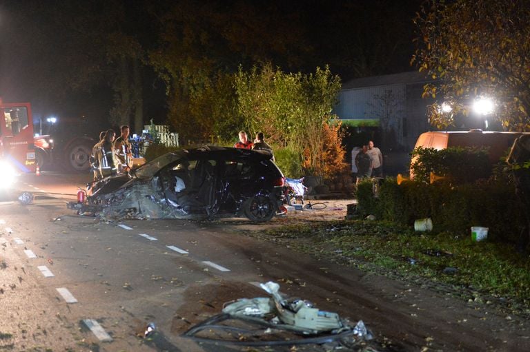 Een foto net na het ongeluk van vrijdagavond (foto: Perry Roovers/SQ Vision).