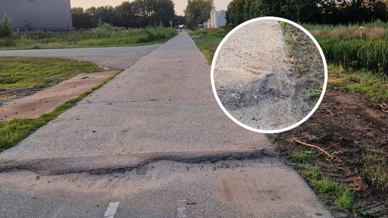De bult in het wegdek waar het mis ging (Foto: Jarka van Dijk.)