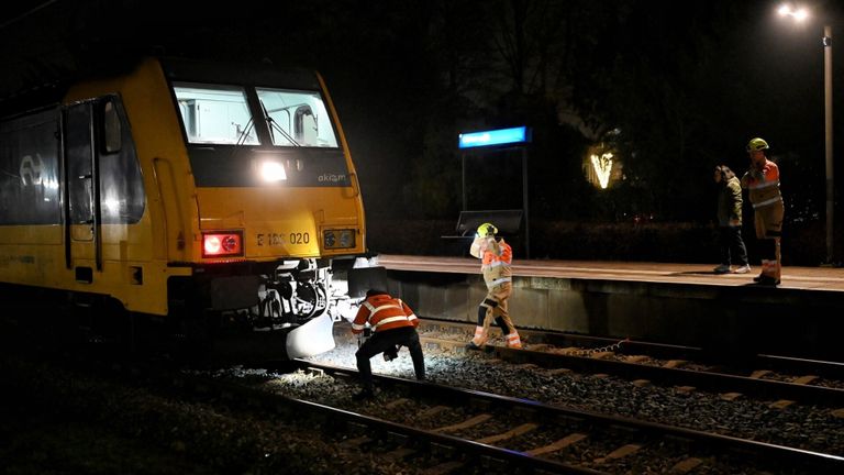 Trein botst op auto in Oisterwijk (Foto: Toby de Kort)