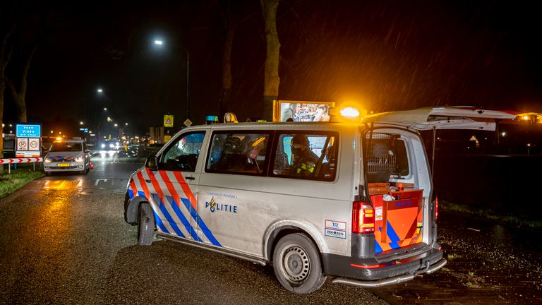 Een toegangscontrole bij Veen. Foto: Marcel van Dorst/SQ Vision.