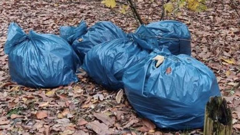 Het drugsafval werd gevonden aan de rand van het Leenderbos (foto: Instagram boswachter Erik).