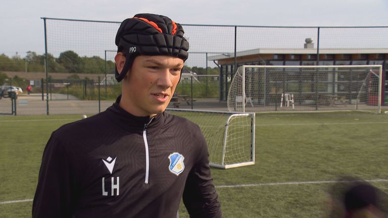 Keeper Lars Heerkens van FC Eindhoven. 