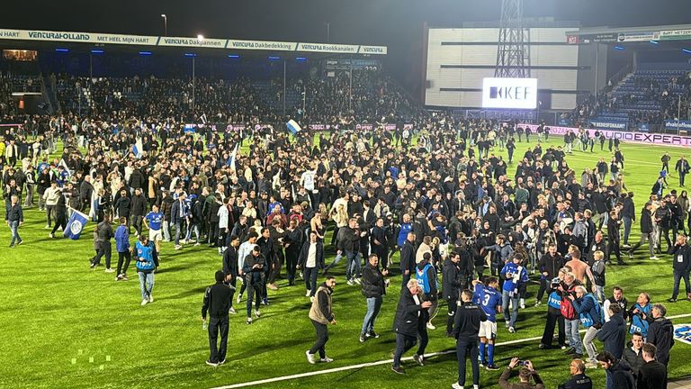 Feest bij FC Den Bosch. (Foto: Matthijs Schraver)