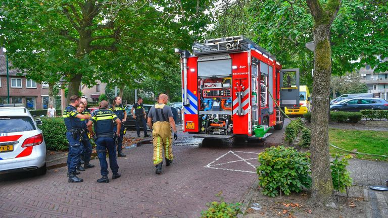 Ook politie en ambulance werden ingeschakeld (foto: Rico Vogels/SQ Vision).