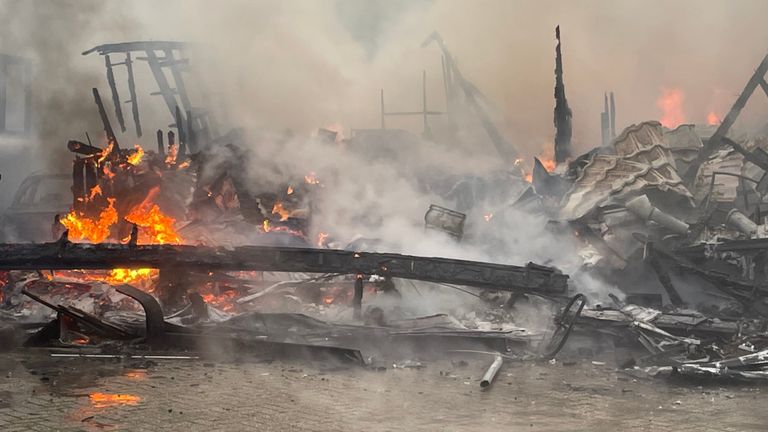 Van dit huis is niks meer over (foto: Imke van de Laar).