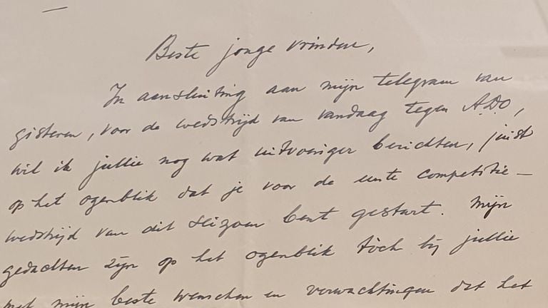 Een van de brieven van Frans Otten. 