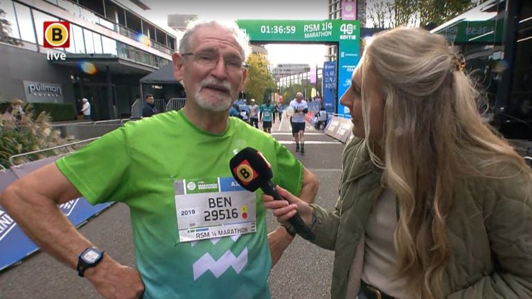 Ben was niet helemaal tevreden met zijn 1/4 marathon.