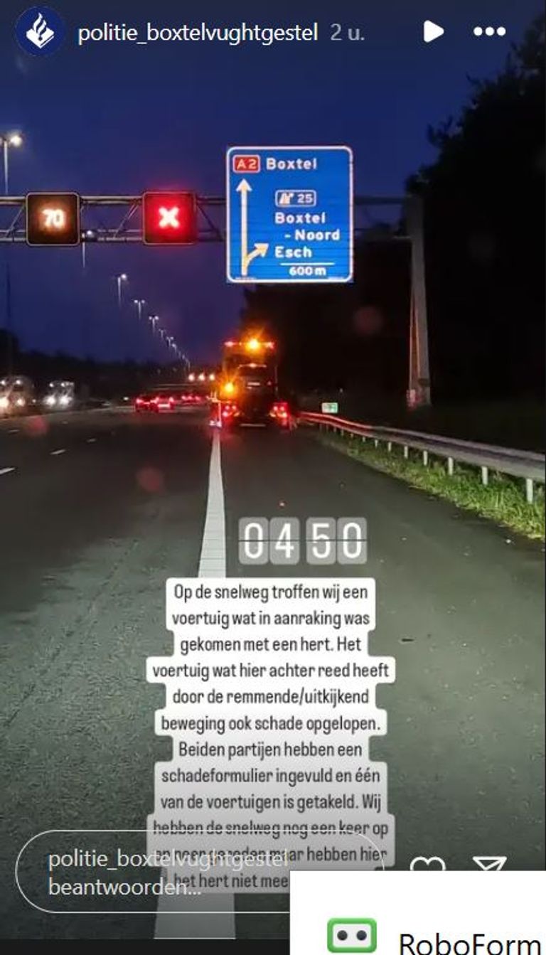 Foto: Instagram politie Boxtel-Vught-Gestel