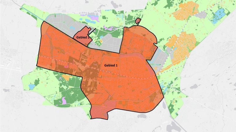 Kaart lachgasverbod (afbeelding: Gemeente Tilburg)