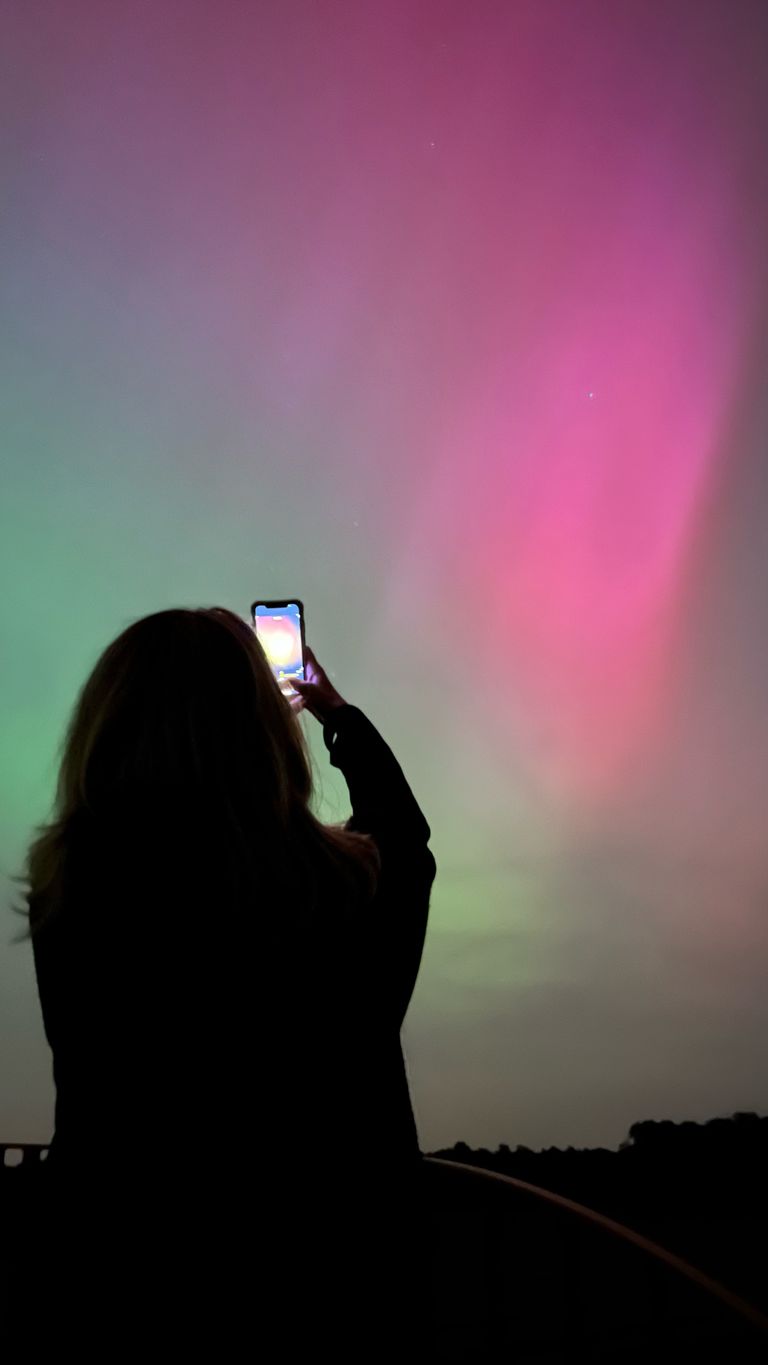 Het noorderlicht werd op diverse plaatsen in de provincie vastgelegd (foto: Martin van Berlo).