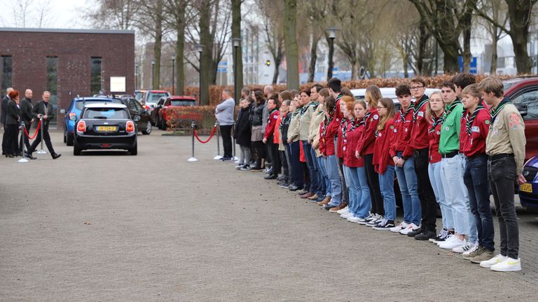 De erehaag van scouts (foto: Collin Beijk)