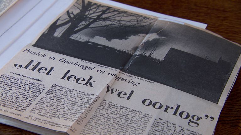 Krantenartikel na de aanslag in Ravenstein in 1972.