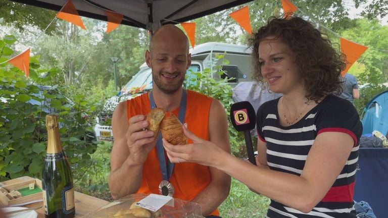 Sander de Graaf en Omroep Brabant-journaliste Manon Snoeren.