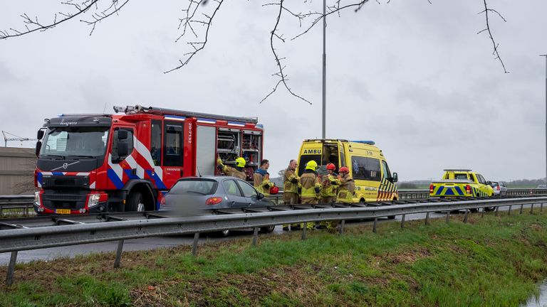 Ook een 'slachtoffer' van het ongeluk (foto: Iwan van Dun/SQ Vision Mediaprodukties).