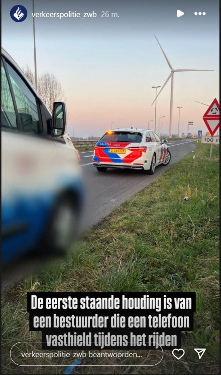 Foto: Instagram politie Zeeland-West-Brabant