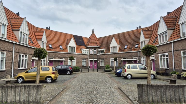 De zes panelen op een dak aan het Rietpolderplein moeten wél worden verwijderd. Foto: Omroep Brabant. 