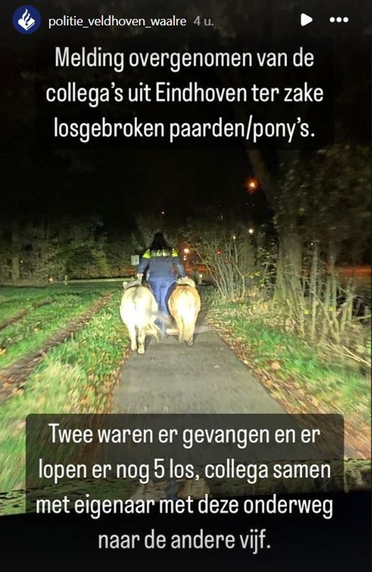 Foto: Instagram politie Veldhoven-Waalre