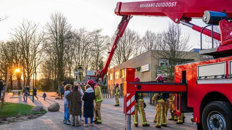 De inzet van de brandweer in Heeze viel wel op (foto: Dave Hendriks/Persbureau Heitink).