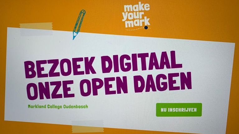 Ouders en leerlingen kunnen de open dag via de computer volgen.