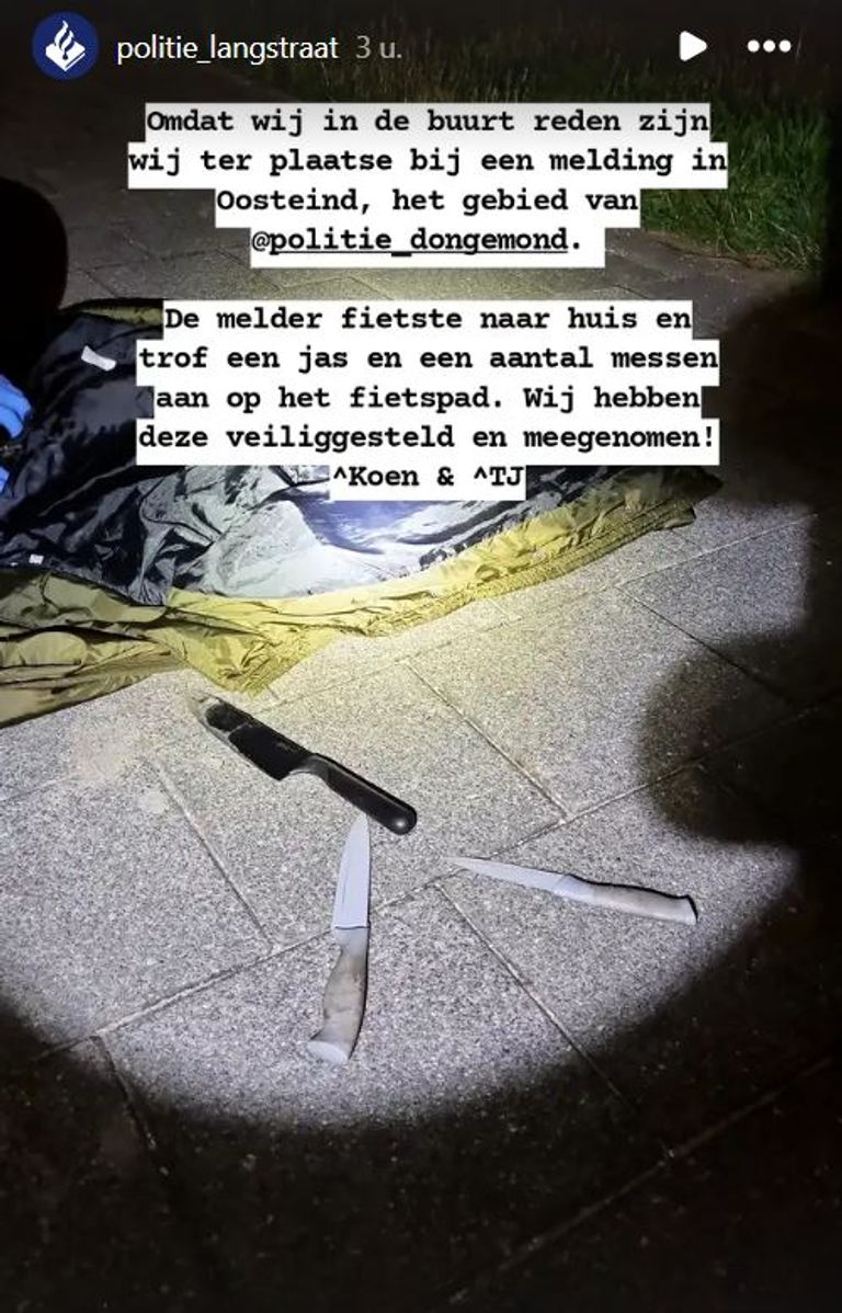 Foto: Instagram politie Langstraat