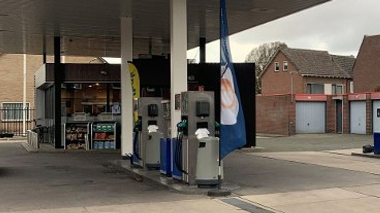 Het bewuste tankstation (foto: politie.nl).