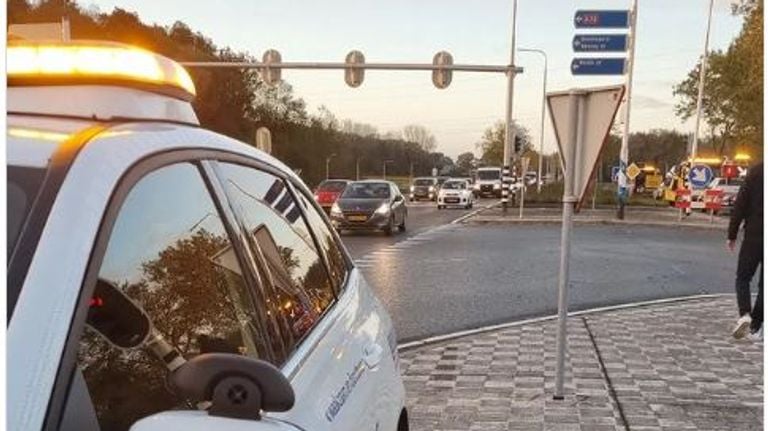 De plek waar het ongeluk gebeurde (foto: Politie Land van Cuijk).