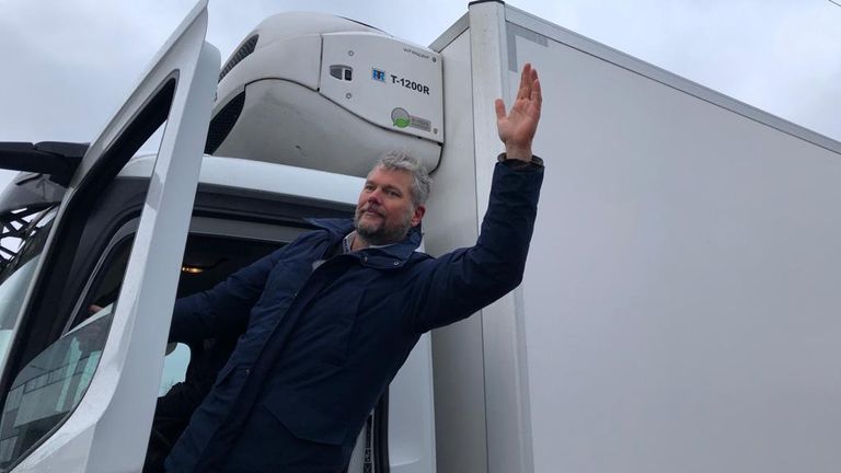 Michael Blok van het Platform Containment Nu! (foto: René van Hoof).